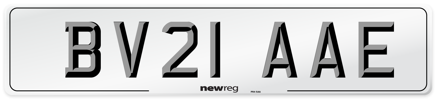 BV21 AAE Number Plate from New Reg